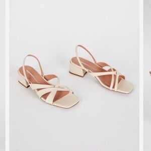 INTENTIONALLY BLANK Cream Strappy Sandals